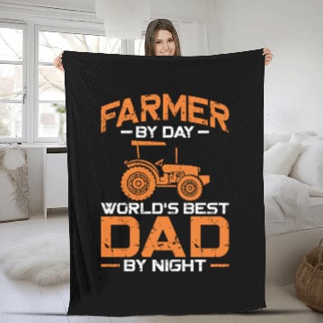 Discover Farming Farmer Dad Father Vintage Fleece Blankets
