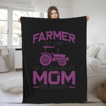 Discover Farming Farmer Mom Mother Vintage Fleece Blankets