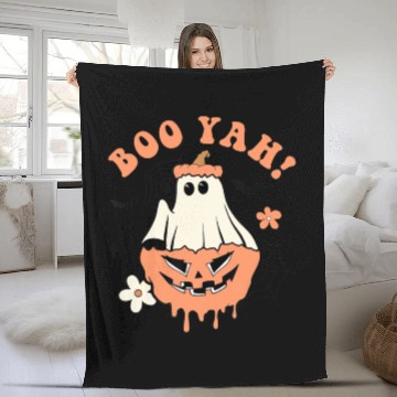 Discover Halloween Trick Or Treat Spooky Season Boo Yah Fleece Blankets
