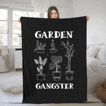 Discover Garden Gangster Flower Enthusiast Fleece Blankets