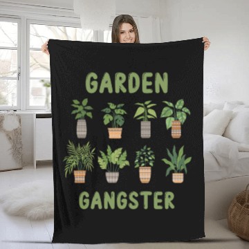 Discover Garden Gangster Flower Enthusiast Fleece Blankets