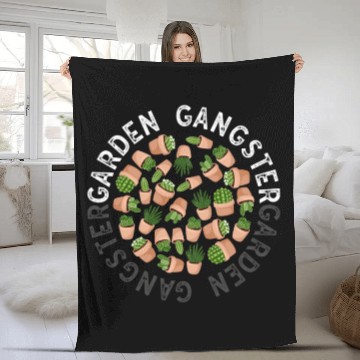 Discover Garden Gangster Flower Enthusiast Fleece Blankets