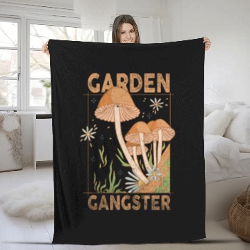 Discover Garden Gangster Flower Enthusiast Fleece Blankets