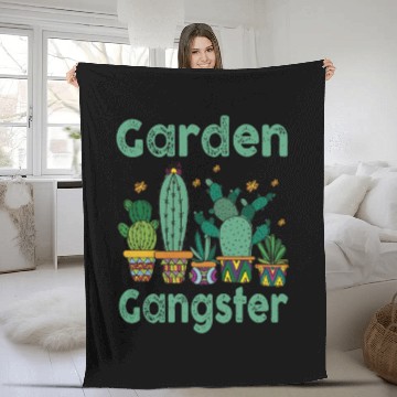 Discover Garden Gangster Flower Enthusiast Fleece Blankets