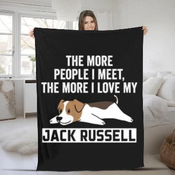 Discover The More I Love My Jack Russell Terrier Fleece Blankets