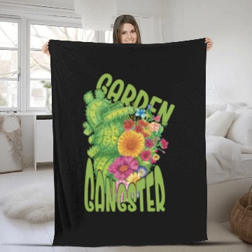 Discover Garden Gangster Flower Enthusiast Fleece Blankets