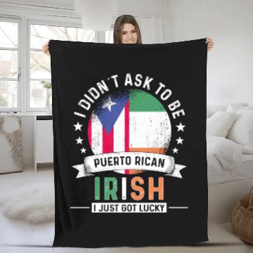 Discover Puerto Rico Flag Ireland Grown Got Lucky Fleece Blankets