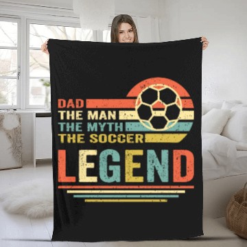 Discover soccer dad the man the myth the legend Fleece Blankets