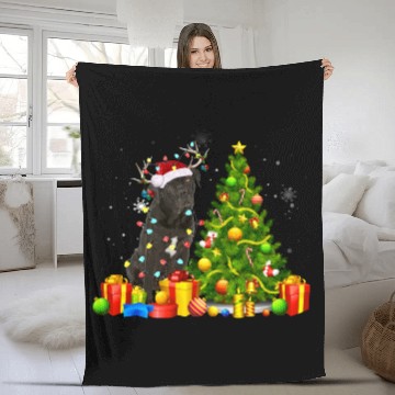 Discover Cane Corso Christmas Dog Lover Xmas Santa Fleece Blankets
