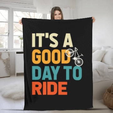 Discover Bicycle Gift, Bike lover, It's A Good Day To Ride Fleece Blankets