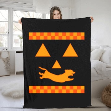 Discover Halloween Fleece Blankets, Dachshund Cute Fleece Blankets, Dachshund