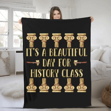 Discover I Teach History Teacher Fleece Blankets