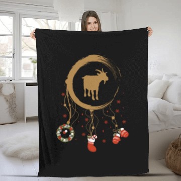 Discover Winter dreamcatcher Christmas goat Fleece Blankets