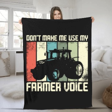 Discover Farming Farmer Vintage Tractor Fleece Blankets
