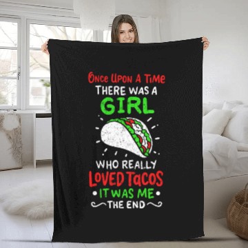 Discover Once Upon A Time Taco Girl Cinco de Mayo Mexican Fleece Blankets