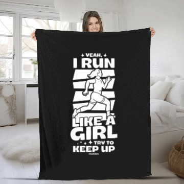 Discover Run jogging sport race training gift Fleece Blankets