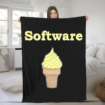 Discover Software Vanilla Ice Cream Fleece Blankets