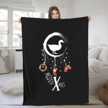 Discover Winter dreamcatcher Christmas Duck Fleece Blankets