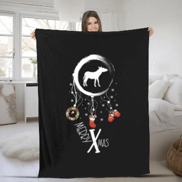 Discover Winter dreamcatcher Christmas Donkey Fleece Blankets