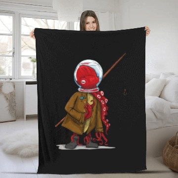 Discover Octopus cartoon vector graphics Fleece Blankets
