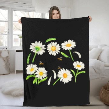 Discover Marguerites Daisy Summer Daisies Flower Garden Fleece Blankets
