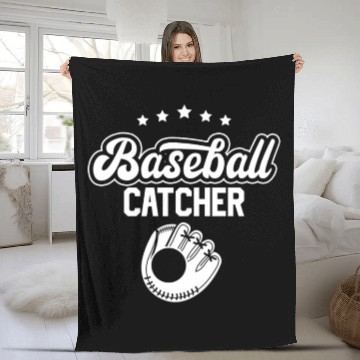 Discover Baseball Catcher Sayings Player Hobby Fleece Blankets