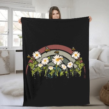 Discover Marguerites Daisy Summer Daisies Flower Garden Fleece Blankets