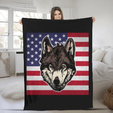 Discover Wolf Fleece Blankets