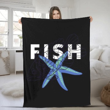 Discover Fish Fleece Blankets