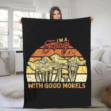 Discover I'm a fungi with good morels - fungi Fleece Blankets