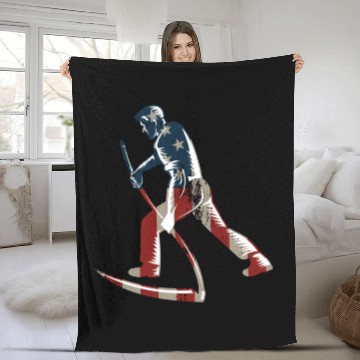 Discover Farming Farmer American Flag Us Fleece Blankets