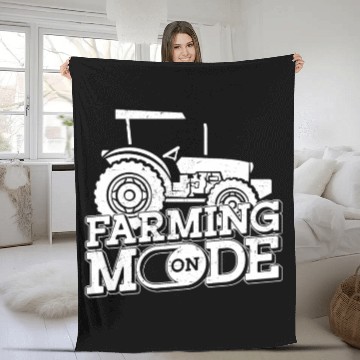Discover Farming Farmer Vintage Tractor Fleece Blankets