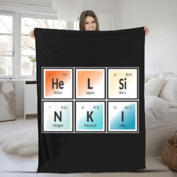 Discover Helsinki | Periodic Table of Elements Fleece Blankets