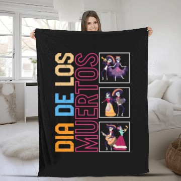 Discover Dia De Los Muertos Fleece Blankets, Ballet Folklorico Sugar