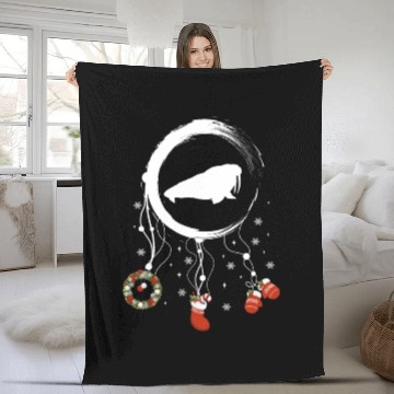 Discover Winter dreamcatcher Christmas Walrus Fleece Blankets