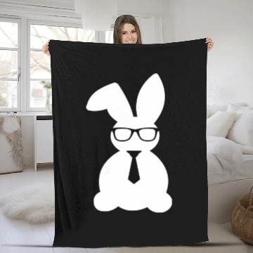 Discover Cute Bunny Bow Tie Men Boys Kids Funny Easter Day Fleece Blankets