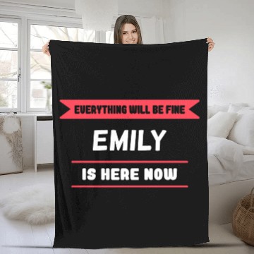 Discover Emily Name Saying for proud Emilys Fleece Blankets