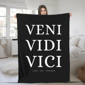 Discover VENI , VIDI , VICI Motivational Quotes Fleece Blankets