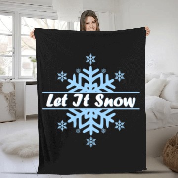 Discover Let it snow in Christmas Fleece Blankets