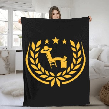 Discover Icon man relaxed laurel Fleece Blankets