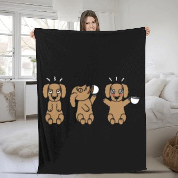 Discover Goldendoodle Coffee Lover Fleece Blankets