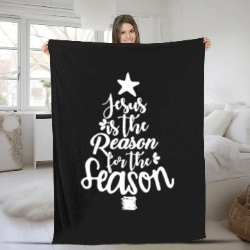 Discover Jesus Is The Reason For The Season Christmas Fleece Blankets