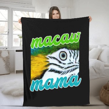 Discover Blue And Yellow Macaw - Parrot Fleece Blankets