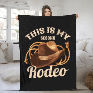Discover Rodeo Bull Riding Livestock Show Farmer Cattle Fleece Blankets