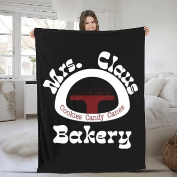 Discover Christmas Fleece Blankets, Mrs. Claus Bakery Fleece Blankets,