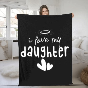 Discover I Love My Daughter Fleece Blankets