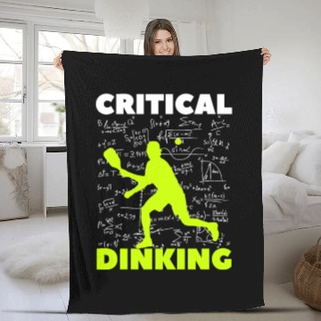 Discover Pickleball Critical Dinking, Funny Pickle Ball. Fleece Blankets