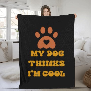 Discover Crazy Dog Fleece Blankets Unisex-Adult My Dog Thinks Im C