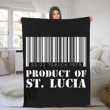 Discover Product of St. Lucia (White) Fleece Blankets
