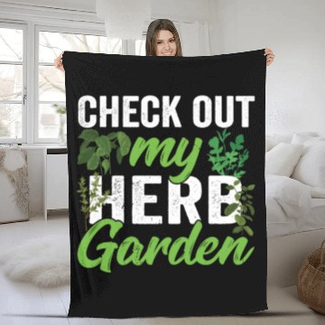 Discover Check Out My Herb Garden Herbalist Herbs Gardening Fleece Blankets
